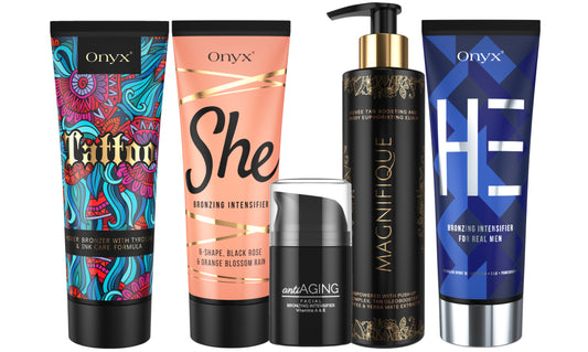 przyspieszacze brązujące do solarium marki Onyx