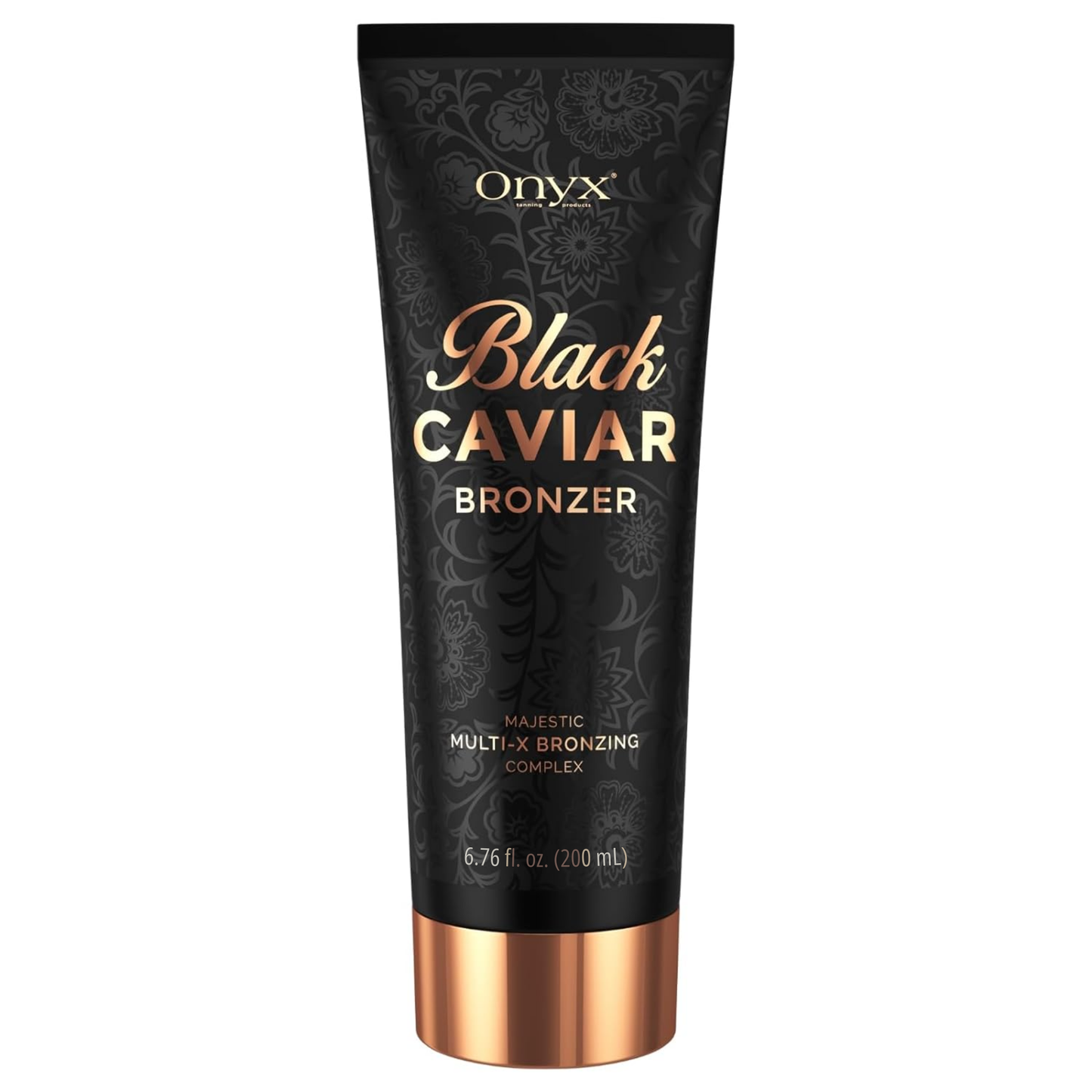 Onyx Black Caviar Bronzer product shot, a high-performance bronzing sunbed cream for a deep tan.
