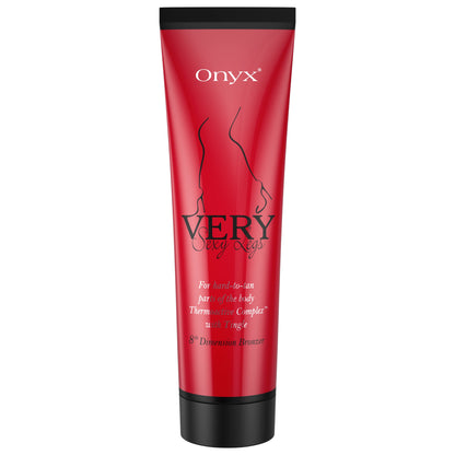 Red Onyx Very Sexy Legs tingle bronzer cream tube standing upright on a white background