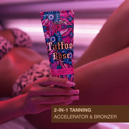 Tattoo Rose Sunbed Bronzing Accelerator for Women with Tattoo Care